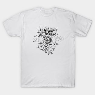 Abstract rose silhouette T-Shirt